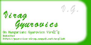 virag gyurovics business card